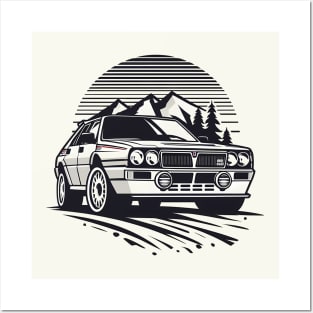 Lancia Delta Integrale Rally Car Posters and Art